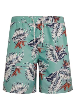 Weird Fish Shorts|Belukha Printed Swim Shorts Mineral Blue