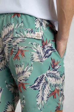 Weird Fish Shorts|Belukha Printed Swim Shorts Mineral Blue