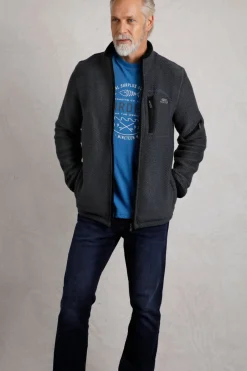 Weird Fish Sweatshirts & Hoodies|Berhan Full Zip Lined Eco Macaroni Navy