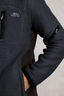 Weird Fish Sweatshirts & Hoodies|Berhan Full Zip Lined Eco Macaroni Navy