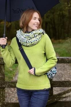 Weird Fish Fleece|Beye Eco 1/4 Zip Grid Fleece Tarragon