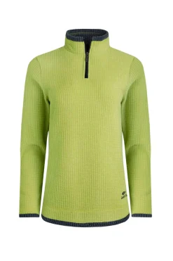 Weird Fish Fleece|Beye Eco 1/4 Zip Grid Fleece Tarragon