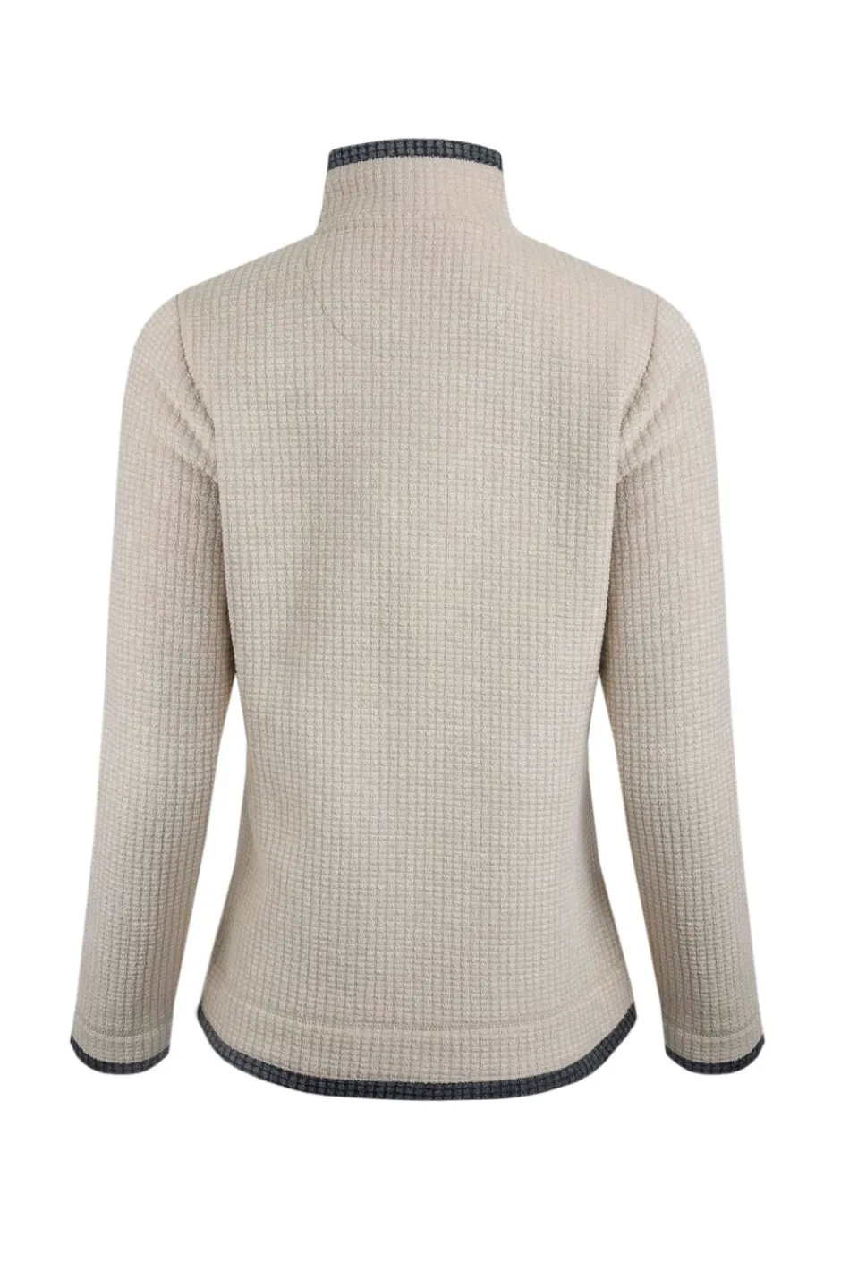 Weird Fish Fleece|Beye Eco 1/4 Zip Grid Fleece Ecru
