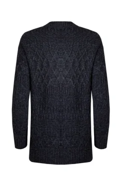 Weird Fish Jumpers & Cardigans|Knitwear|Beyonne Eco Mixed Stitch Jumper Navy