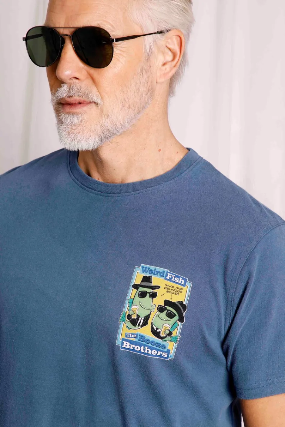Weird Fish T-Shirts|Booze Brothers Artist T-Shirt Ensign Blue