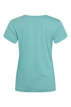 Weird Fish Tunics|Tops & T-Shirts|Botanic Organic Cotton V Neck Front Print T-Shirt Viridis