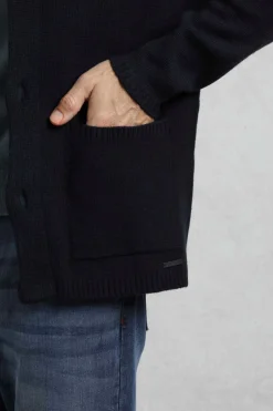 Weird Fish Jumpers & Knitwear|Brad Knitted Cardigan Midnight