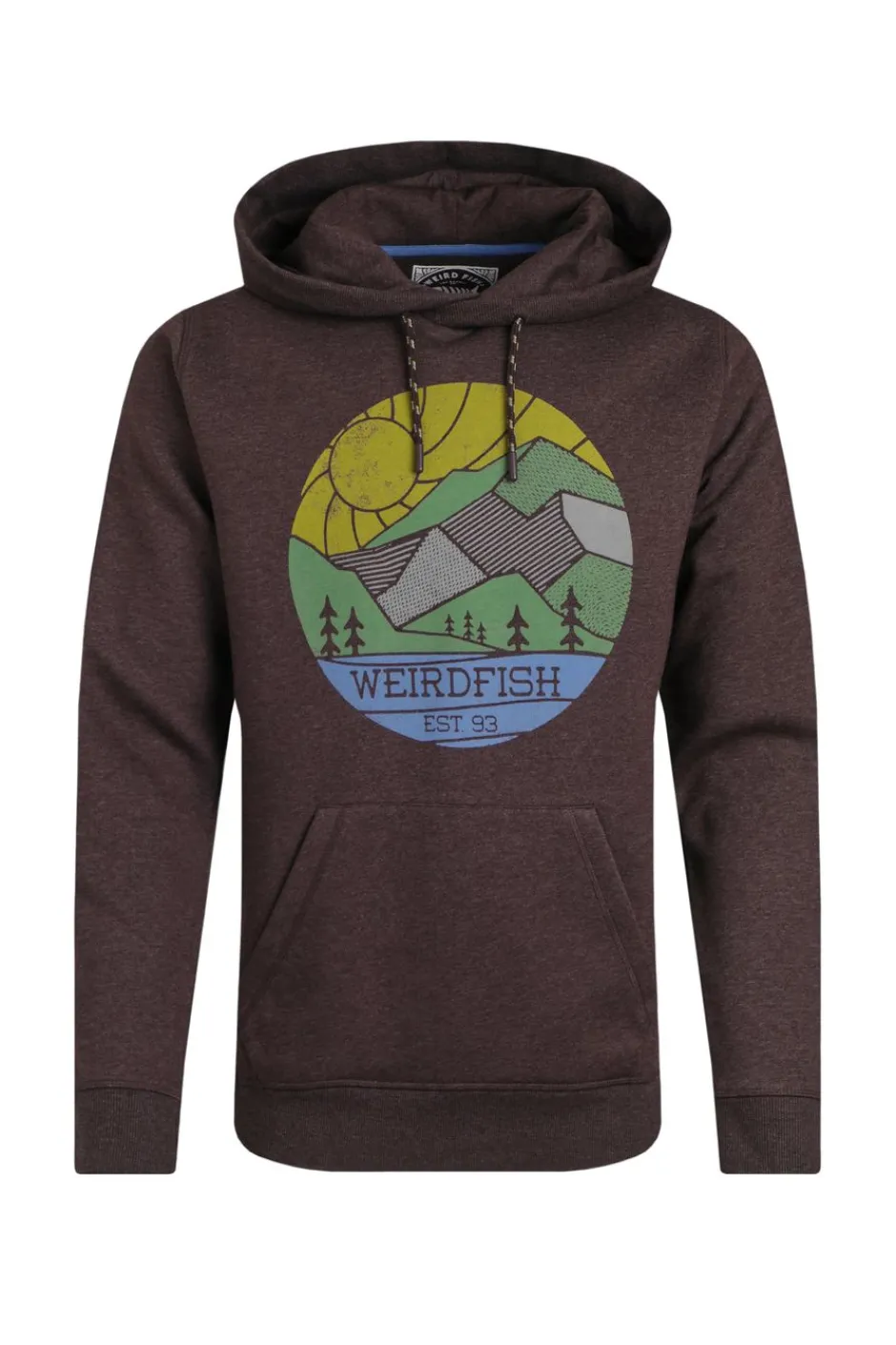 Weird Fish Sweatshirts & Hoodies|Bryant Front Print Graphic Popover Hoodie Mulled Wine