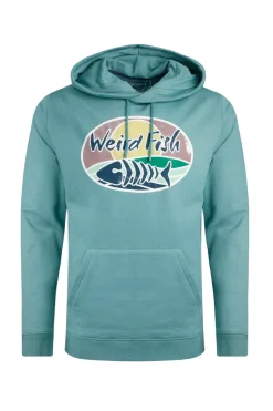 Weird Fish Sweatshirts & Hoodies|Bryant Front Print Graphic Popover Hoodie Mineral Blue