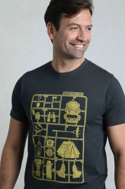 Weird Fish T-Shirts|Camp Kit Front Print Eco Graphic T-Shirt Navy
