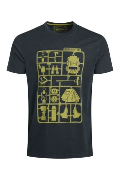 Weird Fish T-Shirts|Camp Kit Front Print Eco Graphic T-Shirt Navy