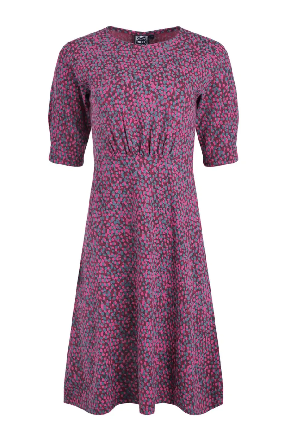 Weird Fish Dresses|Cassandra Organic Cotton Jersey Swing Dress Dark Raspberry