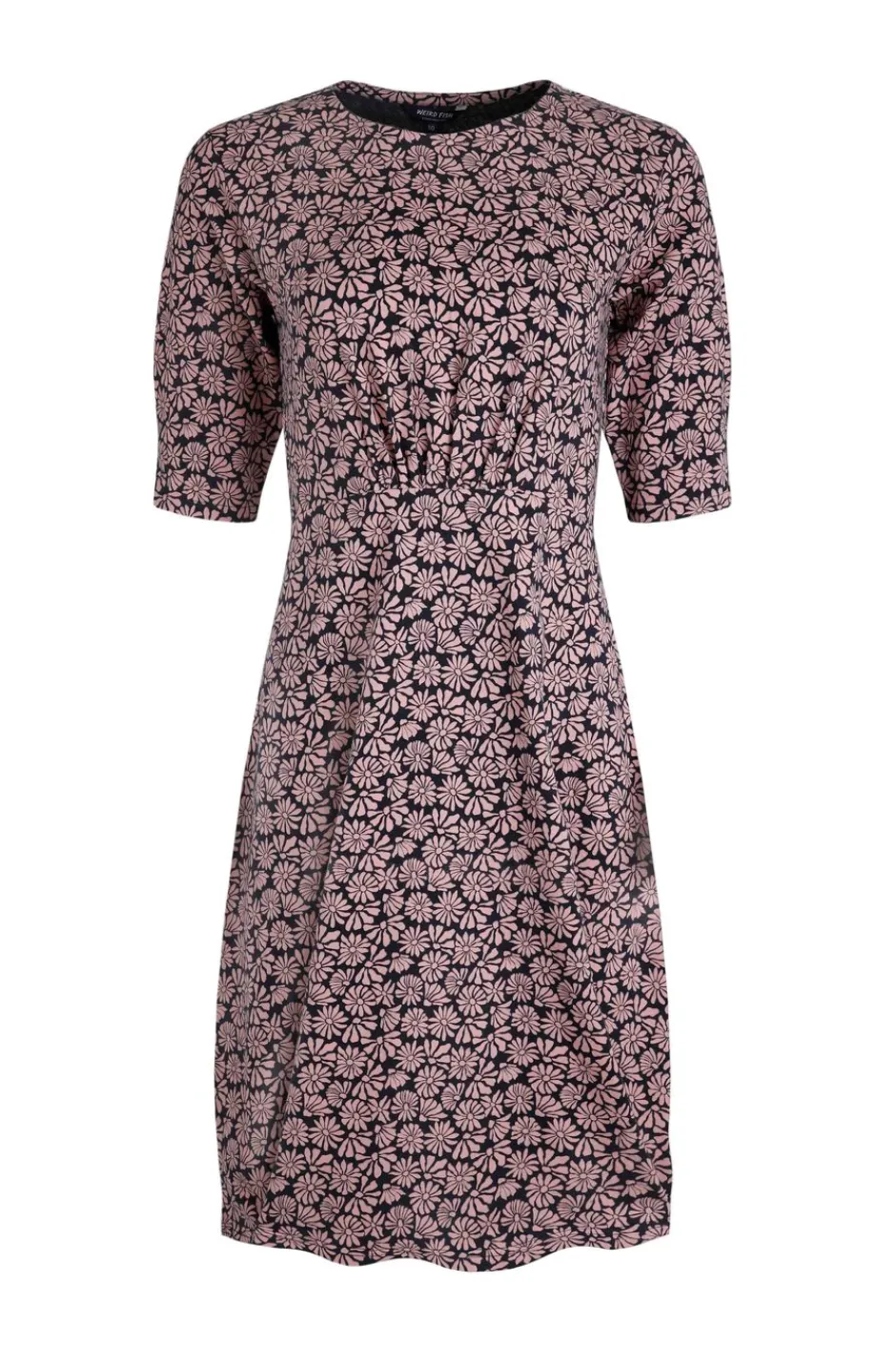 Weird Fish Dresses|Cassandra Organic Cotton Jersey Swing Dress Tea Rose