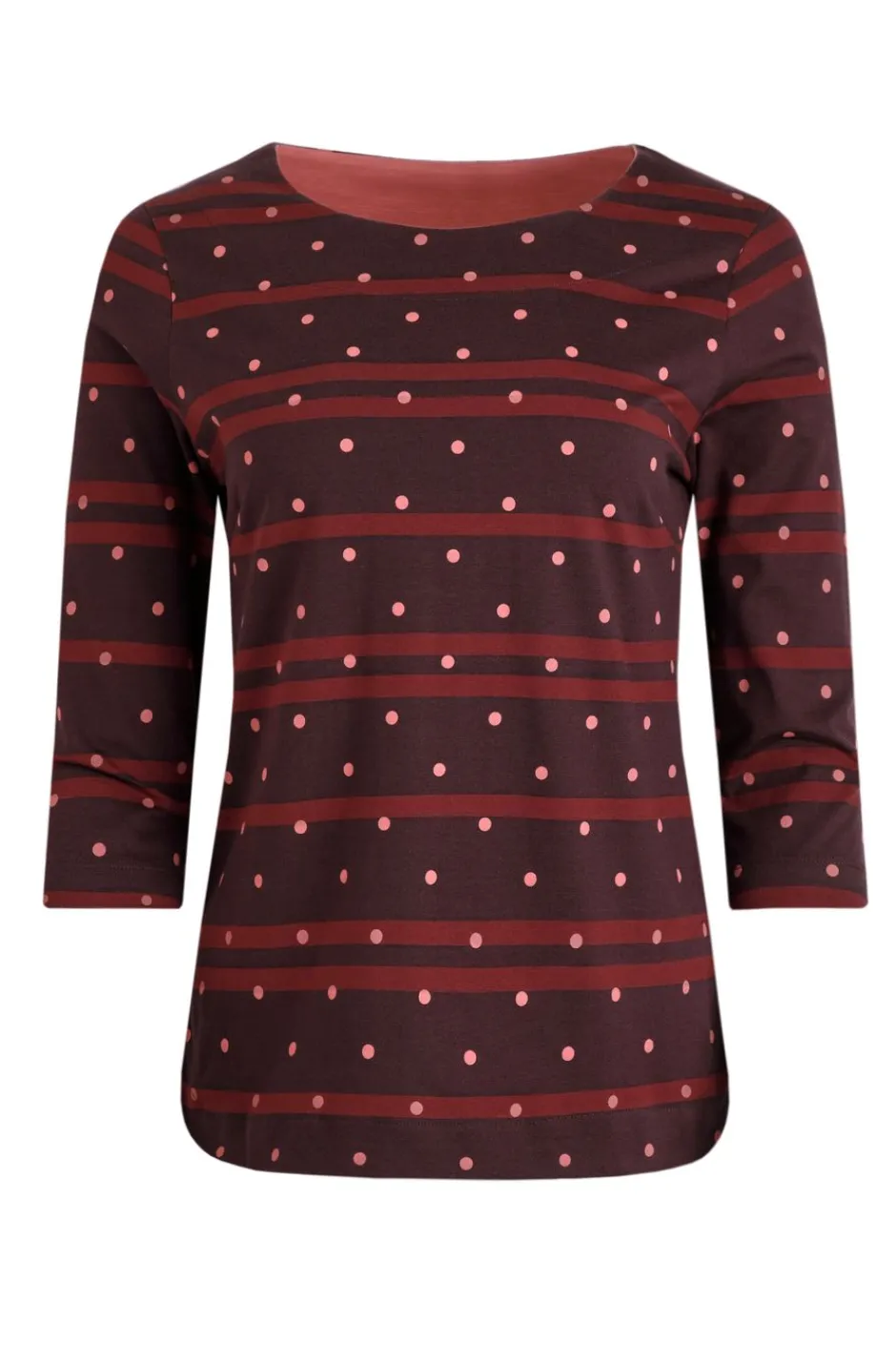 Weird Fish Tunics|Tops & T-Shirts|Cecily Organic Cotton Stripe Jersey T-Shirt Mulled Wine