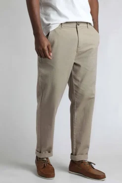 Weird Fish Trousers & Jeans|Charleigh Textured Chino Trousers Stone