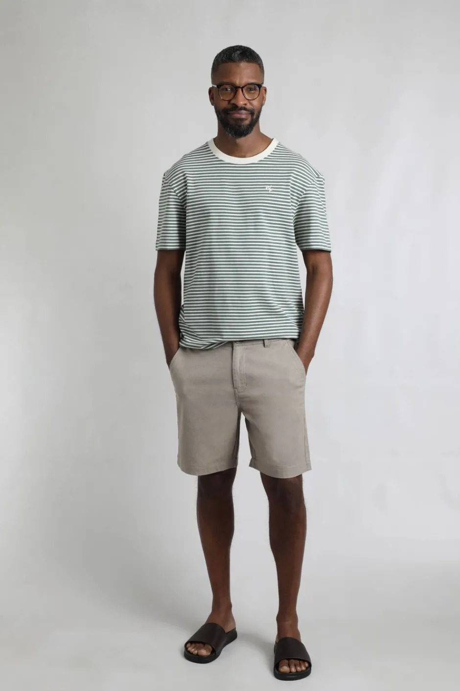 Weird Fish Shorts|Charleston Textured Chino Shorts Stone