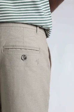 Weird Fish Shorts|Charleston Textured Chino Shorts Stone