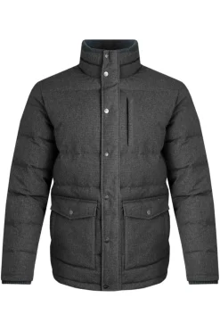 Weird Fish Coats, Jackets And Gilets|Charlestown Houndstooth Puffer Jacket Anthracite
