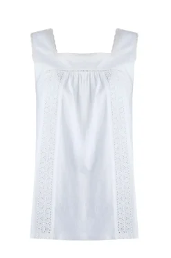 Weird Fish Tunics|Tops & T-Shirts|Chelle Organic Cotton Jersey Square Neck Vest White