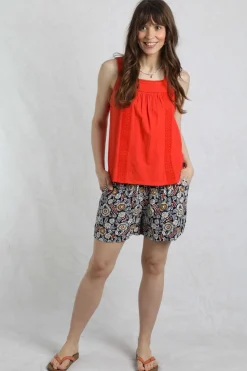 Weird Fish Tunics|Tops & T-Shirts|Chelle Organic Cotton Jersey Square Neck Vest Tango Red