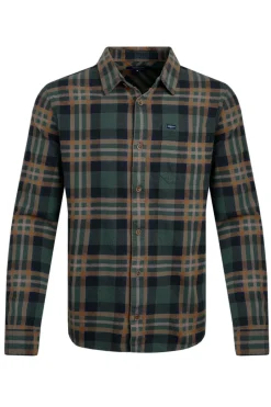 Weird Fish Shirts|Chester Organic Cotton Flannel Check Shirt Tan