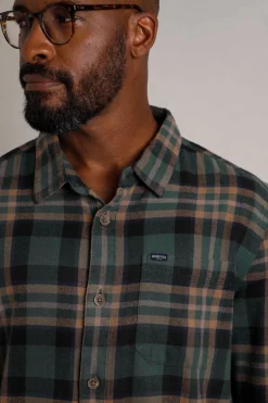 Weird Fish Shirts|Chester Organic Cotton Flannel Check Shirt Tan