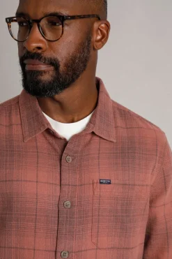 Weird Fish Shirts|Chester Organic Cotton Flannel Check Shirt Nut