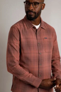 Weird Fish Shirts|Chester Organic Cotton Flannel Check Shirt Nut