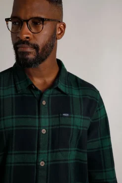 Weird Fish Shirts|Chester Organic Cotton Flannel Check Shirt Navy