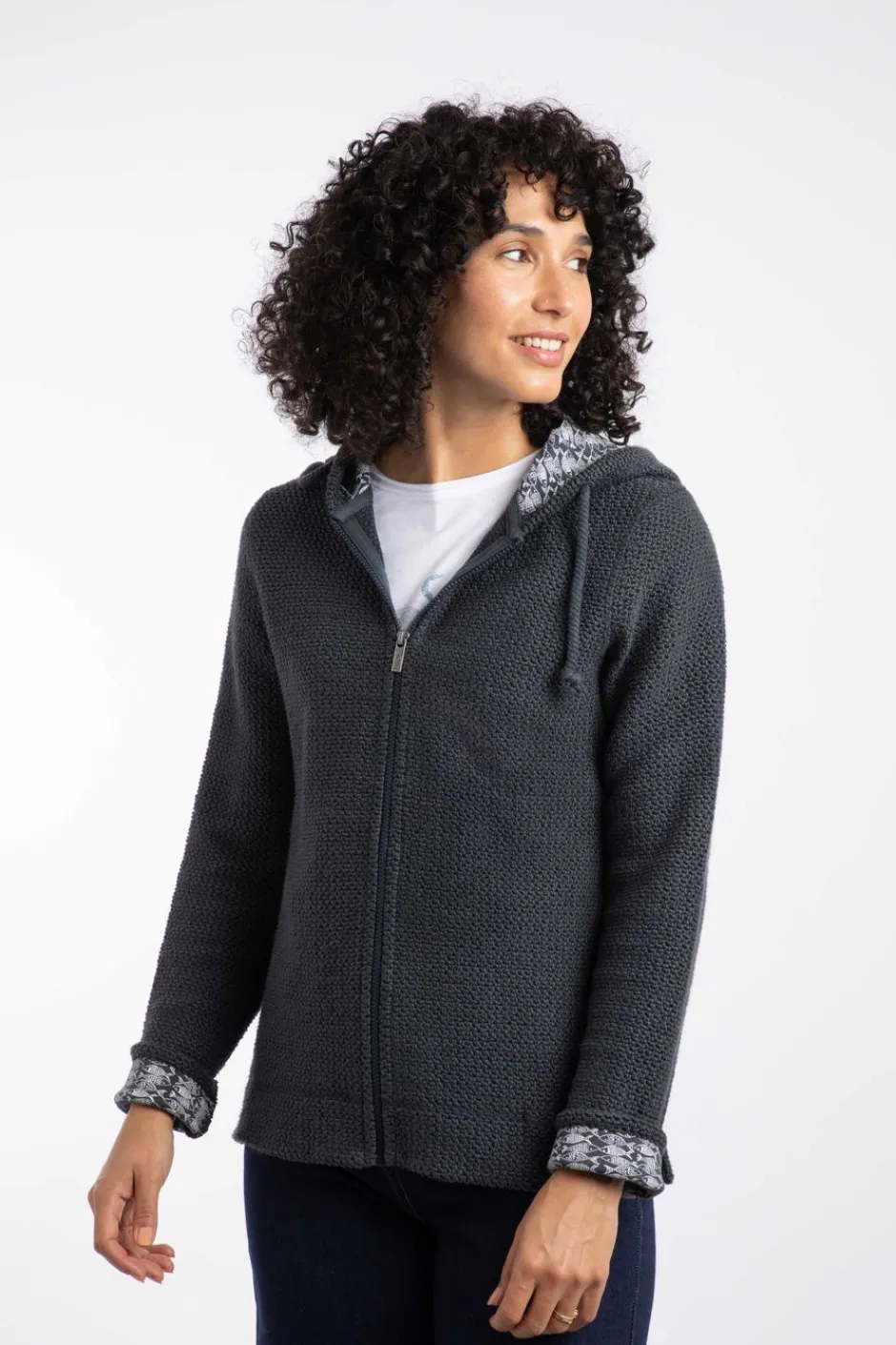 Weird Fish Sweatshirts & Hoodies|Chicoa Full Zip Eco Macaroni Hoodie Navy