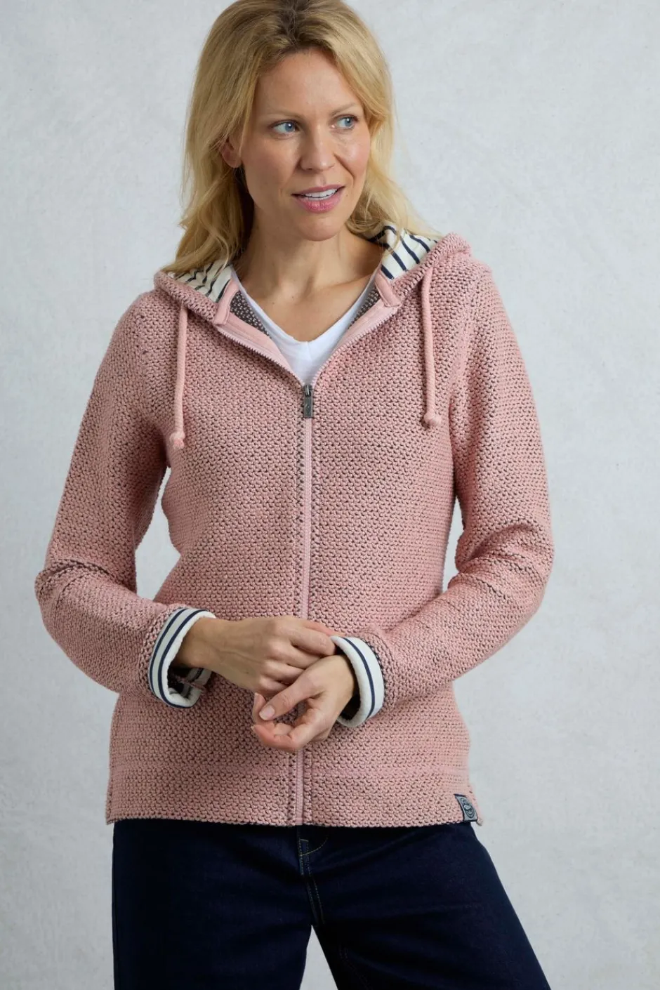 Weird Fish Sweatshirts & Hoodies|Chicoa Full Zip Eco Macaroni Hoodie Pink