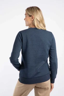 Weird Fish Sweatshirts & Hoodies|Chidham Eco Dog Print Crew Neck Sweatshirt Navy