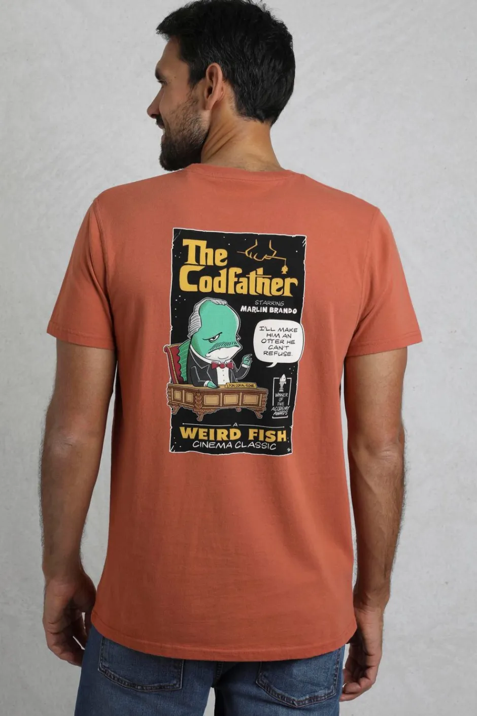 Weird Fish T-Shirts|Codfather Heritage Wash Artist T-Shirt Baked Clay