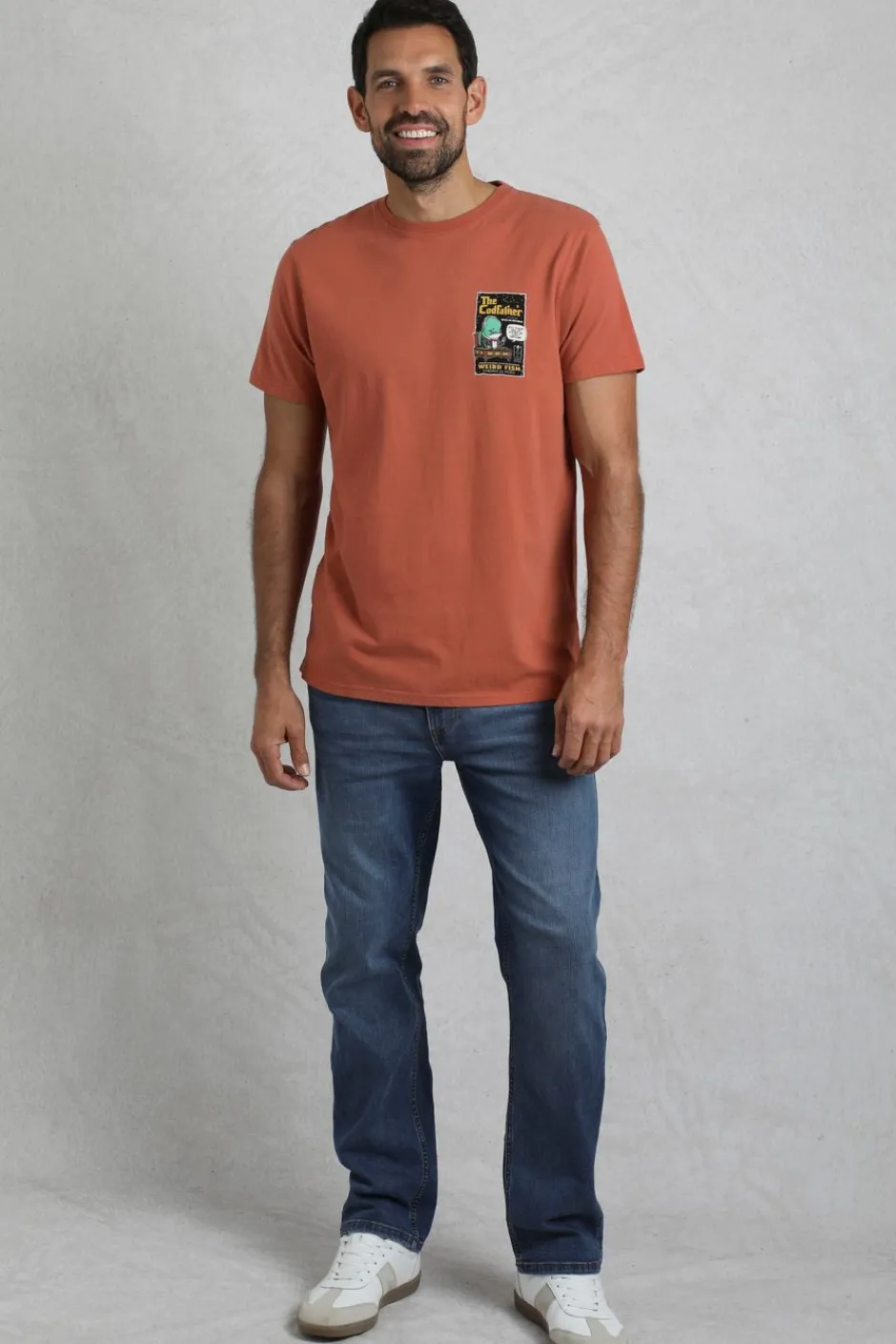 Weird Fish T-Shirts|Codfather Heritage Wash Artist T-Shirt Baked Clay