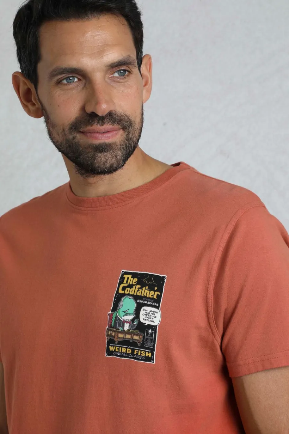 Weird Fish T-Shirts|Codfather Heritage Wash Artist T-Shirt Baked Clay