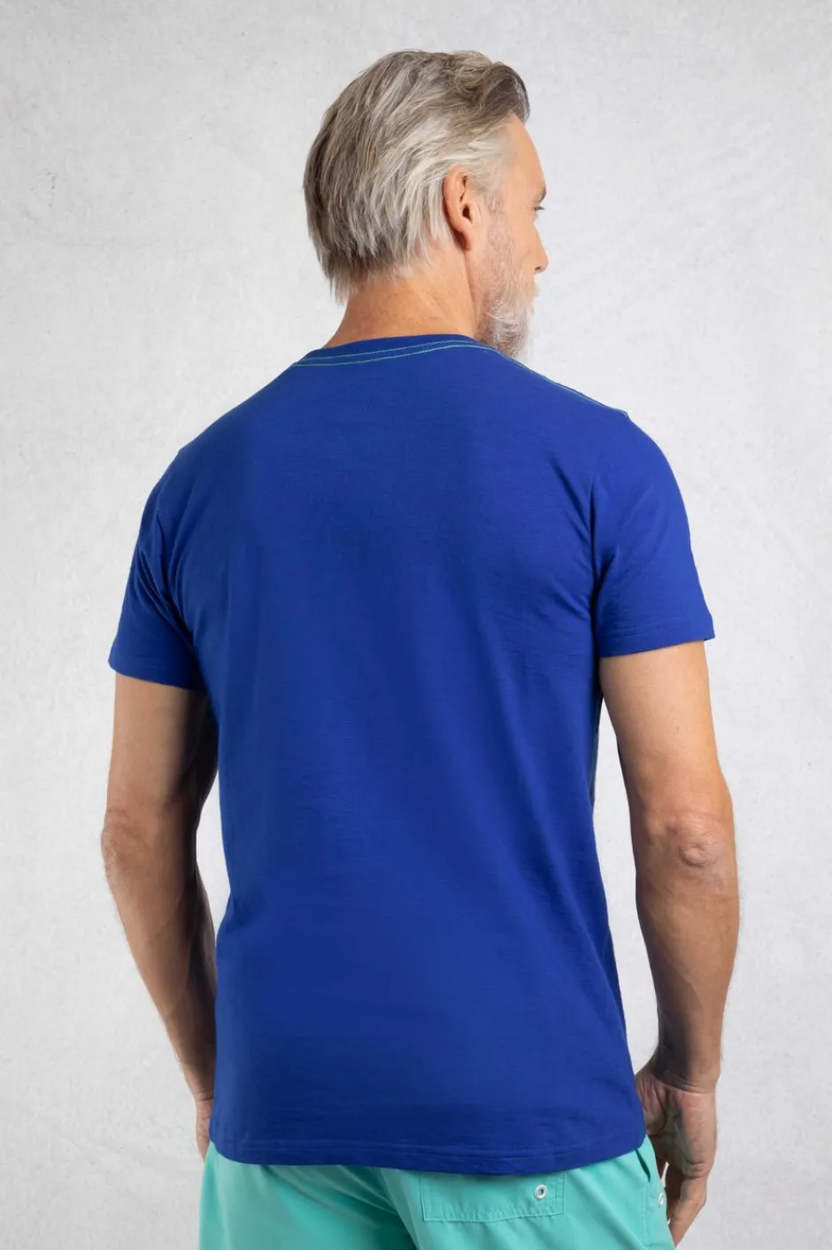 Weird Fish T-Shirts|Coordinates Eco Front Print Graphic T-Shirt Cobalt Blue