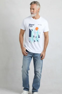 Weird Fish T-Shirts|Coordinates Eco Front Print Graphic T-Shirt White