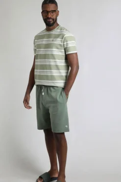 Weird Fish Shorts|Crawford Organic Cotton Loopback Shorts Army Green