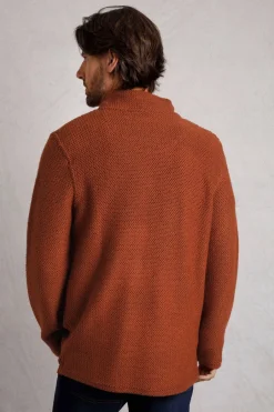 Weird Fish Sweatshirts & Hoodies|Cruiser 1/4 Zip Eco Macaroni Sweatshirt Brick Red