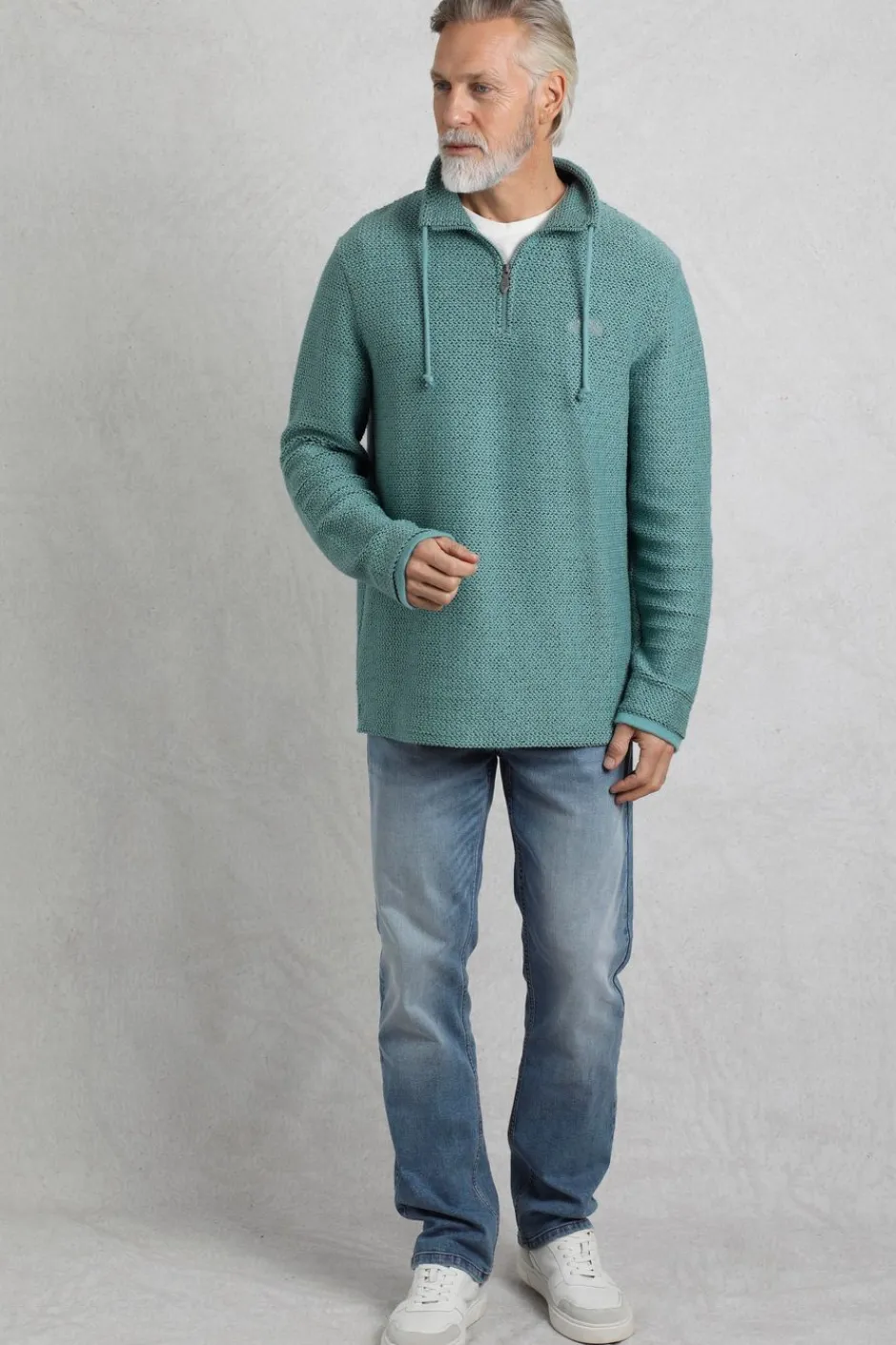 Weird Fish Sweatshirts & Hoodies|Cruiser 1/4 Zip Eco Macaroni Mineral Blue