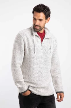 Weird Fish Sweatshirts & Hoodies|Cruiser 1/4 Zip Eco Macaroni Ecru