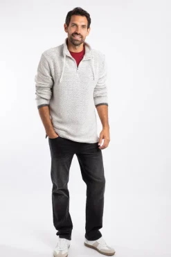Weird Fish Sweatshirts & Hoodies|Cruiser 1/4 Zip Eco Macaroni Ecru