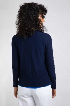 Weird Fish Jumpers & Cardigans|Knitwear|Curran Lightweight Cardigan Navy