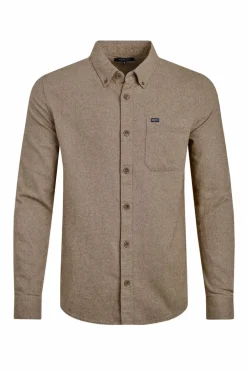Weird Fish Shirts|Curzon Organic Cotton Button Down Flannel Shirt Nut