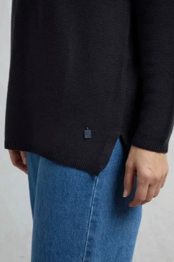 Weird Fish Jumpers & Cardigans|Knitwear|Dalla Knitted Crew Neck Jumper Dark Navy