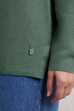 Weird Fish Jumpers & Cardigans|Knitwear|Dalla Knitted Crew Neck Jumper Dark Jade