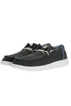 Weird Fish Caps & Scarves|Scarves & Caps|Danio Canvas Lace Slip On Shoes Navy