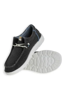 Weird Fish Caps & Scarves|Scarves & Caps|Danio Canvas Lace Slip On Shoes Navy