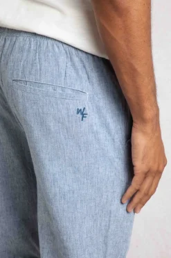Weird Fish Trousers & Jeans|Danny Lightweight Summer Trousers Denim