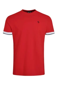 Weird Fish T-Shirts|Danville Organic Cotton Pique T-Shirt Retro Red
